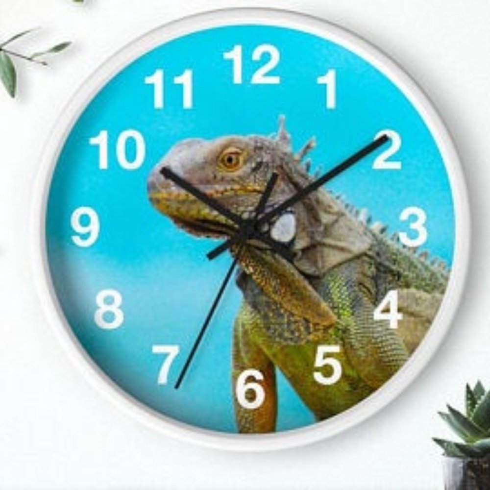 TROPICAL IGUANA CLOCK